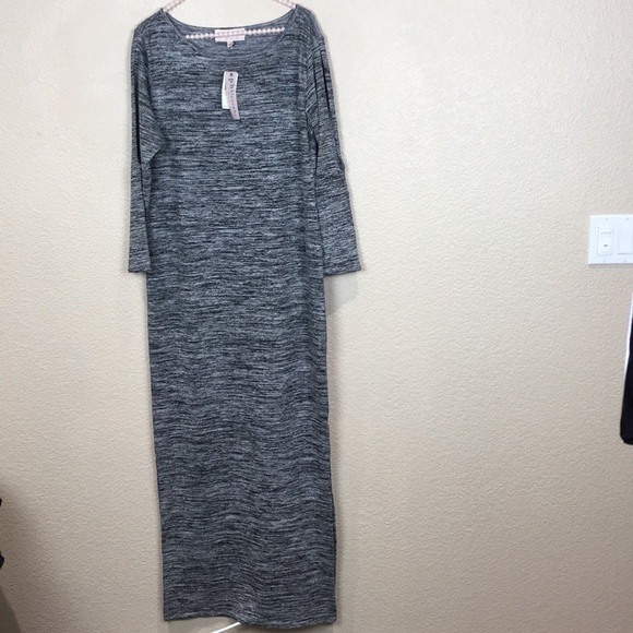 Philosophy Apparel Cold Shoulder Gray Maxi Dress Medium - Picture 2 of 7